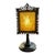 1980s Guardian Angel Lithophane Victorian Accent Lamp Featuring a Translucent Porcelain Panel Illuminated From Behind For Sale