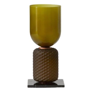 Ficapula Table Lamp with Glass and Marble Base from Cassina For Sale