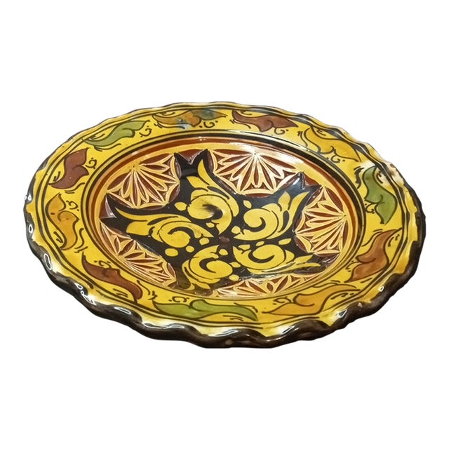 1980s Gorgeous Signed Redware Safi Clay Bowl From Morocco For Sale