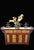 Vintage Chinoiserie Bird Floral Red Gold Leaf Pagoda Top Regency Buffet Credenza Server Cabinet For Sale - Image 9 of 11