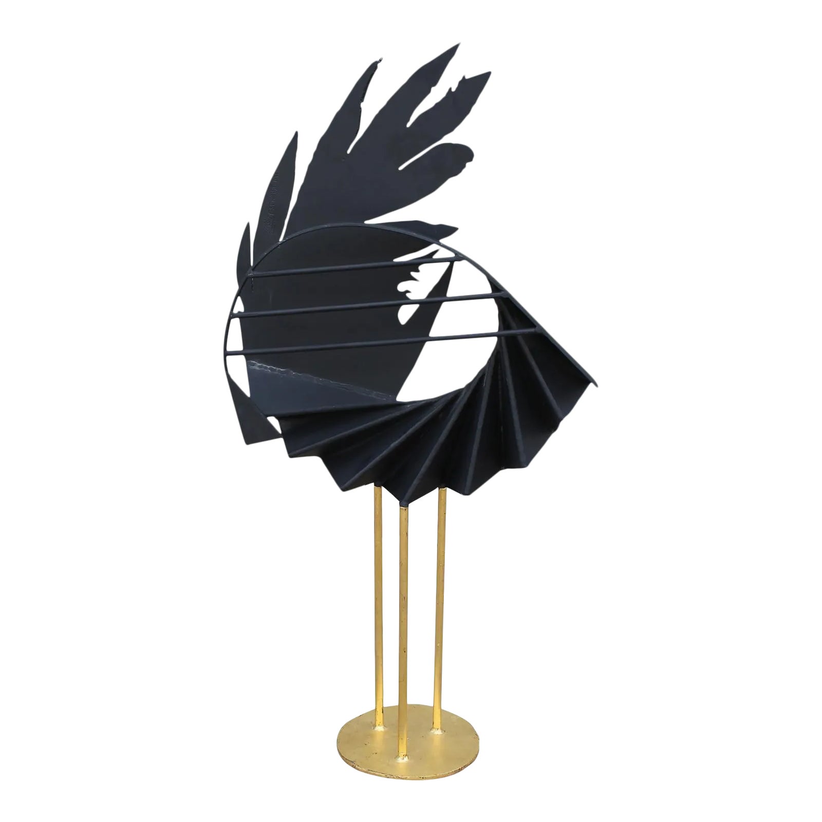 Robert Roesch Abstract Welded Steel Sculpture 1987 | Chairish