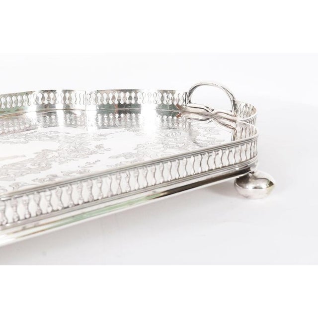 Antique Edwardian Silver-Plated Gallery Tray attributed to James Deakin, 1890s For Sale - Image 11 of 16