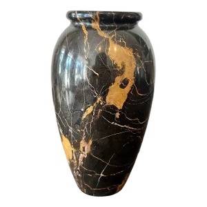 Vintage Boho Black Marble Vase