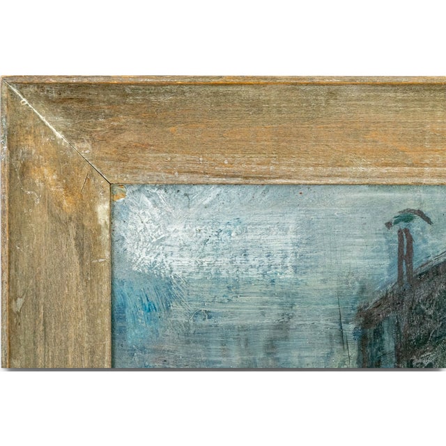 1936 Gordon McCouch Deserted Houses Modernist Landscape Oil on Board For Sale - Image 13 of 18
