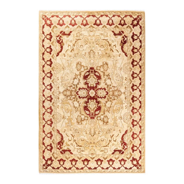 Eclectic Collection Hand-Knotted Area Rug - Yellow Collection 5' 10" x 9' 1" For Sale - Image 9 of 9