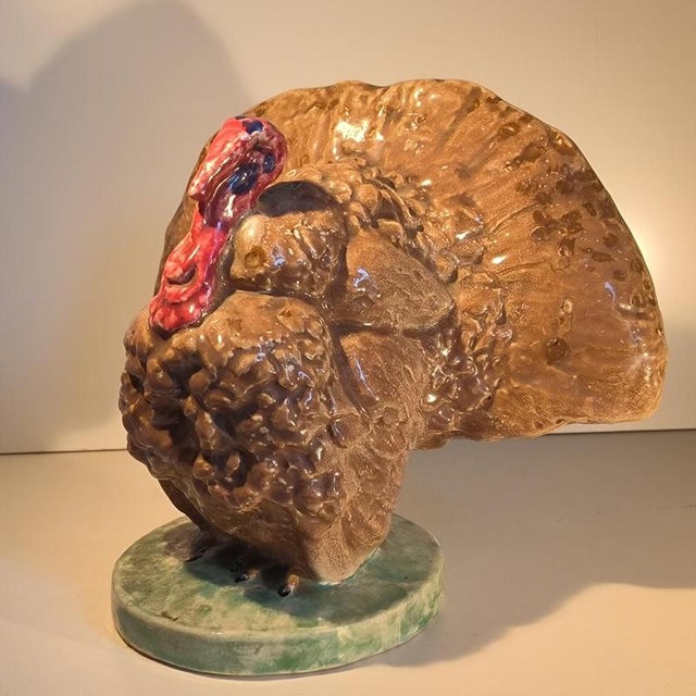 Turkey Polychrome Animal Sculpture by Domien Ingels for Ceramaes, 1930 For Sale - Image 10 of 12