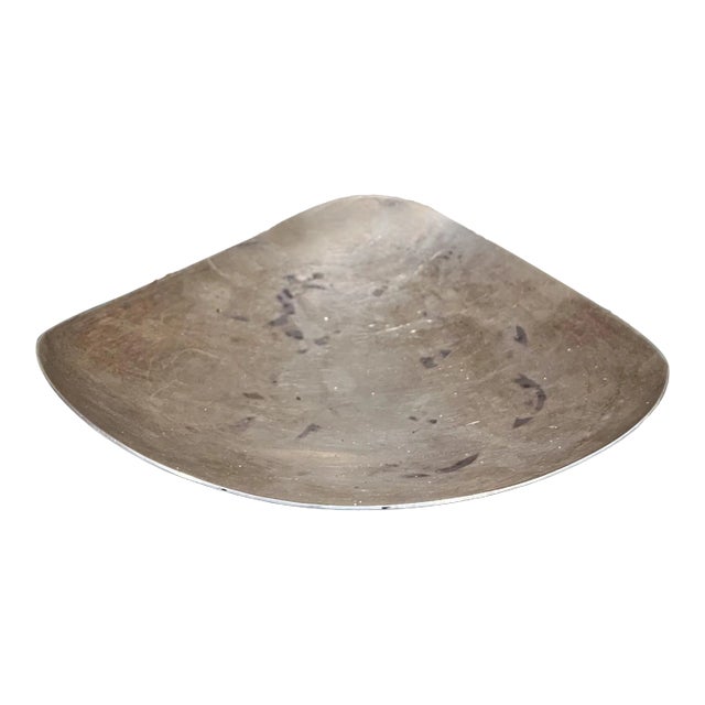 1960s Modernist Silverplated Serving Dish Fisher For Sale