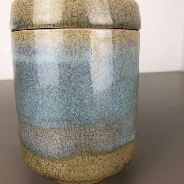 Abstract Ceramic Studio Pottery Can with Lid by Wendelin Stahl, Germany, 1970s For Sale - Image 9 of 18