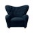 Blue Sahco zero the tired man lounge chair by Lassen Dimensions: W 102 x D 87 x H 88 cm Materials: Sheepskin Flemming...