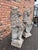 Gray Vintage Pair English Cast Stone Lions With Heraldic Shield Statues For Sale - Image 8 of 10