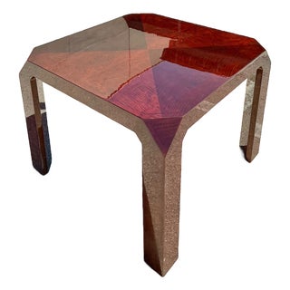 Vintage Lacquered Inlay Game Table For Sale