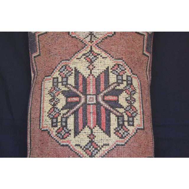 Handmade Tribal Turkish Throw Rug Pillow Cover -16'' X 30'' For Sale In Tampa - Image 6 of 8