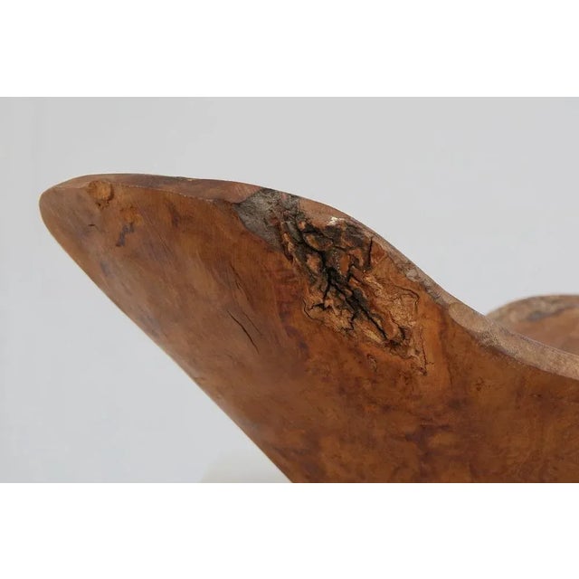 Brown Vintage Wooden Bowl, 1950s For Sale - Image 8 of 11