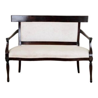 19th Century Mahogany Settee For Sale
