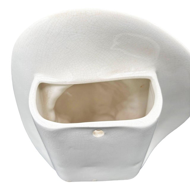 1930s Large Art Deco Hat Lady Bust White Ceramic Planter by Royal Haeger For Sale - Image 9 of 9