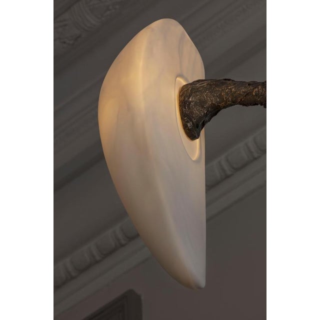 LV-426 Vertical 2 Diffusers Pendant in Patinated Cast Bronze by William Guillon For Sale - Image 10 of 16
