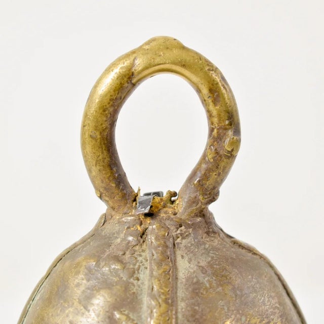 Brass Early 20th Century Benue Brass Bell Nigeria For Sale - Image 8 of 10