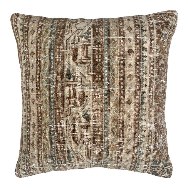 Vintage Turkish Rug Pillow For Sale