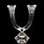 Early 21st Century Vintage Nachtmann Crystal Double Arm Candlestick Holder Clear Glass Candleabra For Sale - Image 5 of 11