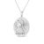 Contemporary .925 Sterling Silver Diamond Accent Cancer Zodiac Design 18" Pendant Necklace Medallion For Sale - Image 3 of 6