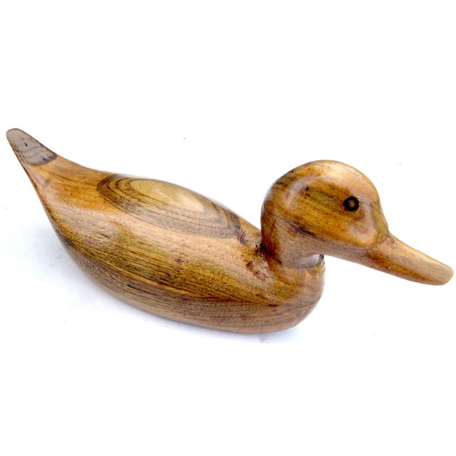 1980s 1984 Western Decoy Hand-Carved Signed Butternut Wooden "Ring Bill" Drake Duck For Sale - Image 5 of 14