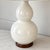 Rustic European Ralph Lauren White Glazed Ceramic Crackle Double Gourd Ginger Jar Lamps - Pair For Sale - Image 3 of 6