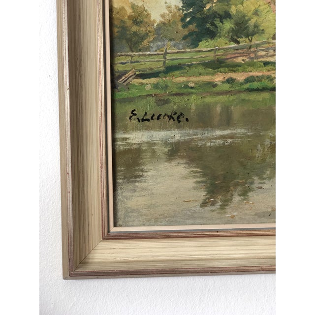 Rustic Countryside Cottage, 1920s, Oil Painting on Panel, Framed For Sale - Image 3 of 13