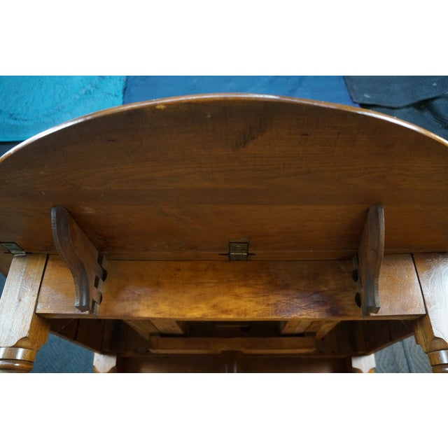 Antique American Victorian Mahogany Drop Leaf Dining Table Expandable Console For Sale - Image 4 of 18