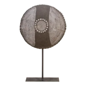 Bamileke Beaded & Shell Shield on Stand