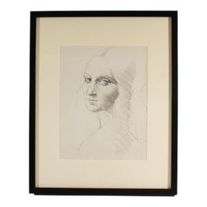 Graphite Portrait Drawing of a Woman by James L. Bruch