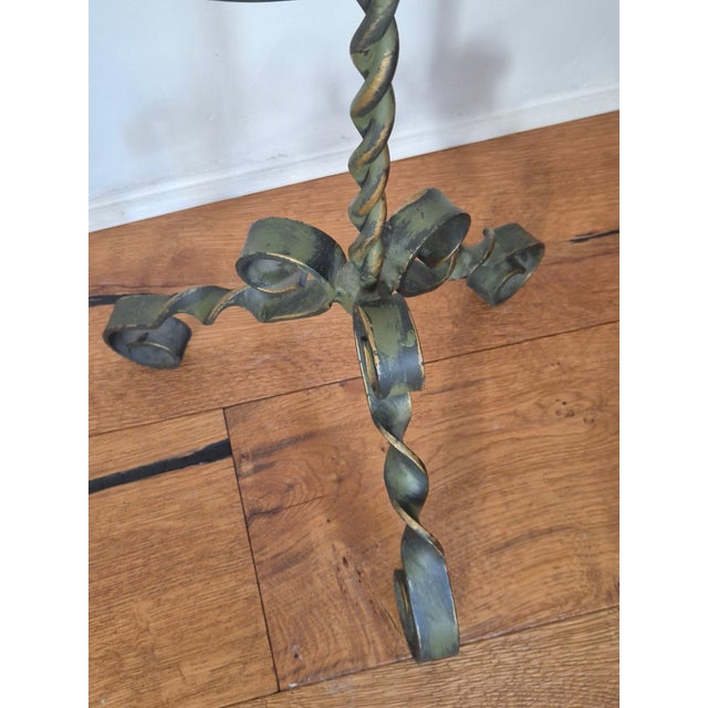 Metal Swedish Grace Floor Candelabra in Wrought Iron with Goddess Diana, 1920s For Sale - Image 7 of 8