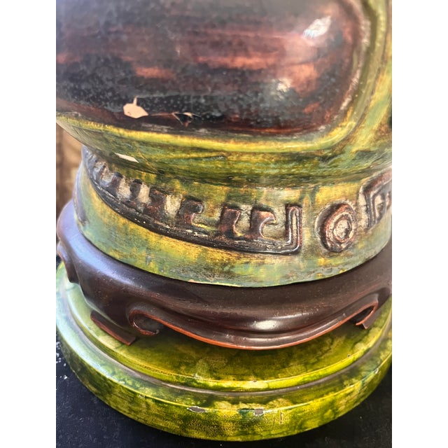 Vintage 1960s Marbro Oversized Ceramic Urn Table Lamp For Sale - Image 9 of 9
