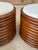 Paul Frankl Pair of Mid-20th Century Refinished Stacked Bent Rattan Ottomans in the Manner of Paul Frankl For Sale - Image 4 of 12