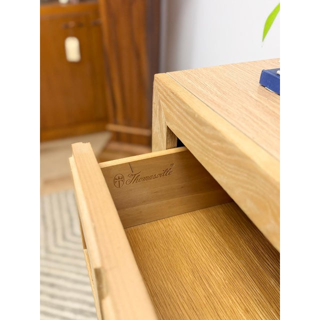Mid 20th Century Thomasville Blonde Oak 9-Drawer Dresser Vintage Bedroom Storage For Sale - Image 15 of 15