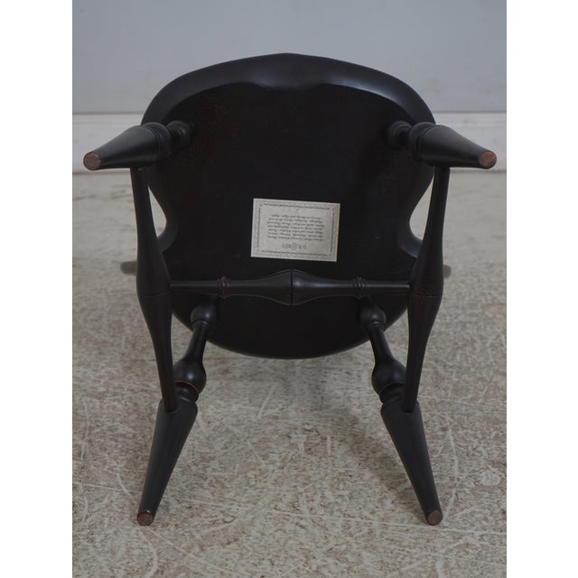 Set of 6 Dr Dimes Ebonized Windsor Dining Room Chairs For Sale - Image 17 of 18