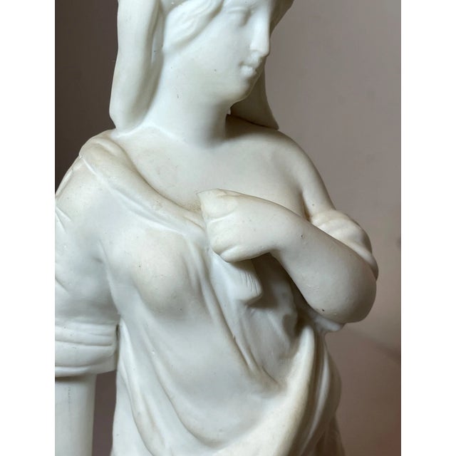 Antique 19th Century Parian Porcelain Lady European Figural Statue Figure Woman For Sale - Image 12 of 12