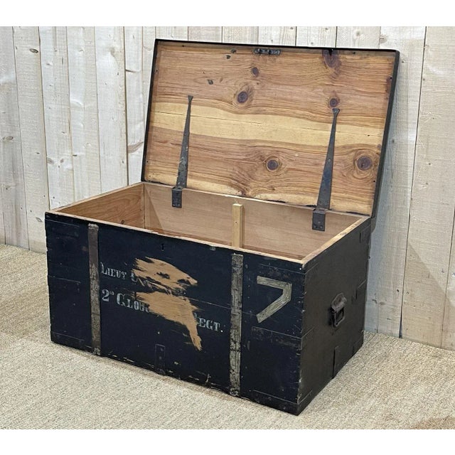 Chest or Trunk in Fir, Late 19th Century For Sale - Image 4 of 17