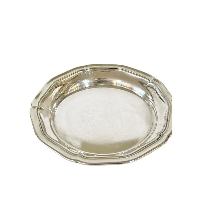 Silver Mid 20th Century Pair Vintage Christofle French Silver Plate Wine Bottle Coasters For Sale - Image 8 of 12