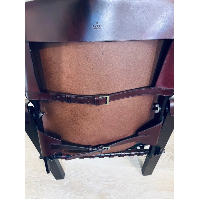 Rare Vintage Gucci Leather Lounge Chair - Tom Ford Era - Made in Italy For Sale In Dallas - Image 6 of 7
