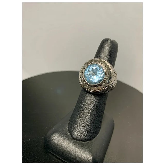 Sterling Blue Topaz Ring, Size 6.5 For Sale - Image 11 of 11