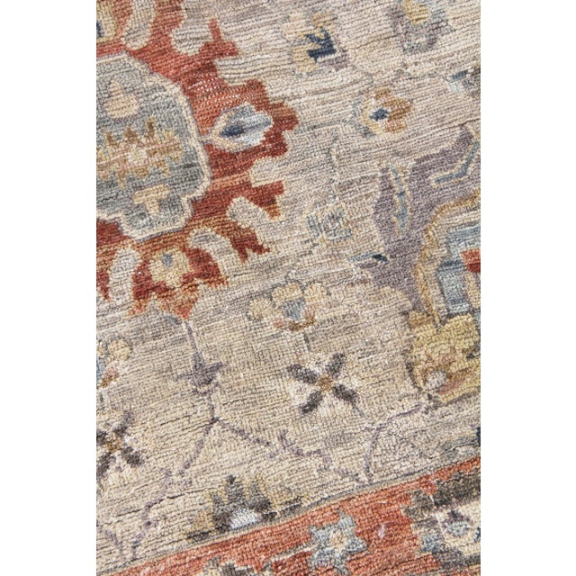 Traditional Exquisite Rugs Evie Hand Knotted Wool Gray & Multi - 9'x12' For Sale - Image 3 of 9