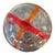 1990s Lsa International Polish Mouth-Blown Art Glass Vase in Red & Orange For Sale - Image 4 of 9