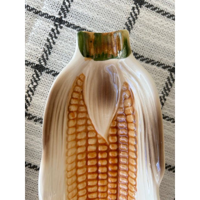 Mid 20th Century Vintage Corn Cob Ceramic Serving Plates- Set of 6 For Sale - Image 5 of 7