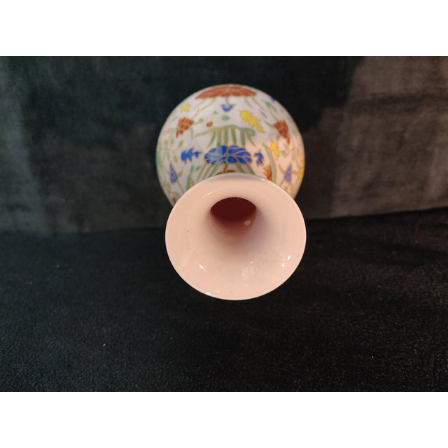 Early 20th Century Chinese Ceramic Vase,Chenghua Marked Gold Drawing Famille Verte Porcelain Vase Hand Painted Lotus Flowers and Fishes Pattern For Sale - Image 5 of 11