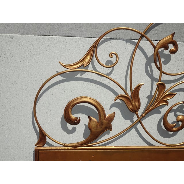Vintage French Style Gold Gilt King Headboard by Palladio Made in Italy For Sale In Los Angeles - Image 6 of 12