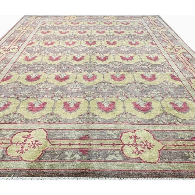 Handwoven Arts and Crafts Style Area Rug 8’10” X 11’10” For Sale In Dallas - Image 6 of 12