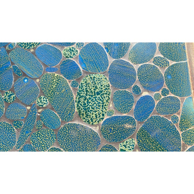Mid-Century California Mosaic Tile Top Accent Table – Provenance: Eve Paige Spencer Collection For Sale - Image 13 of 15