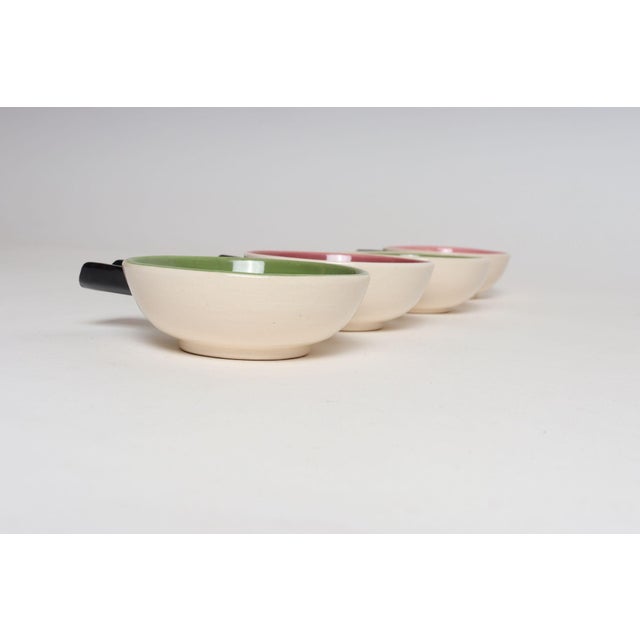 Set of Four Vintage Green and Pink Ceramic Ramekins/Ashtrays by Charles Wilton For Sale - Image 10 of 16