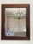 A trio of embossed rows of faux bamboo design gives texture along with a two inch depth border on this vintage wooden...
