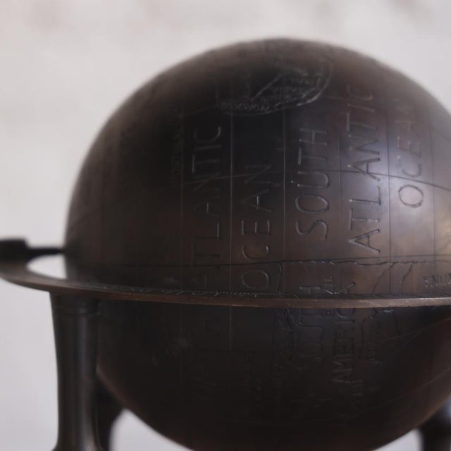 1950s Belgian Bronze Globe For Sale - Image 4 of 4